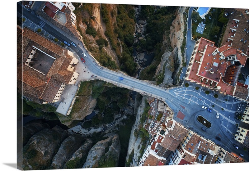 Aerial View Of Puente Nuevo Or New Bridge In Ronda, Spain Wall Art ...