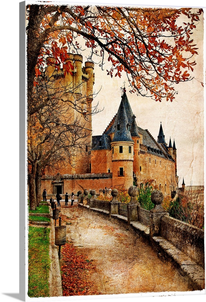 Alcazar castle - medieval Spain painted style series