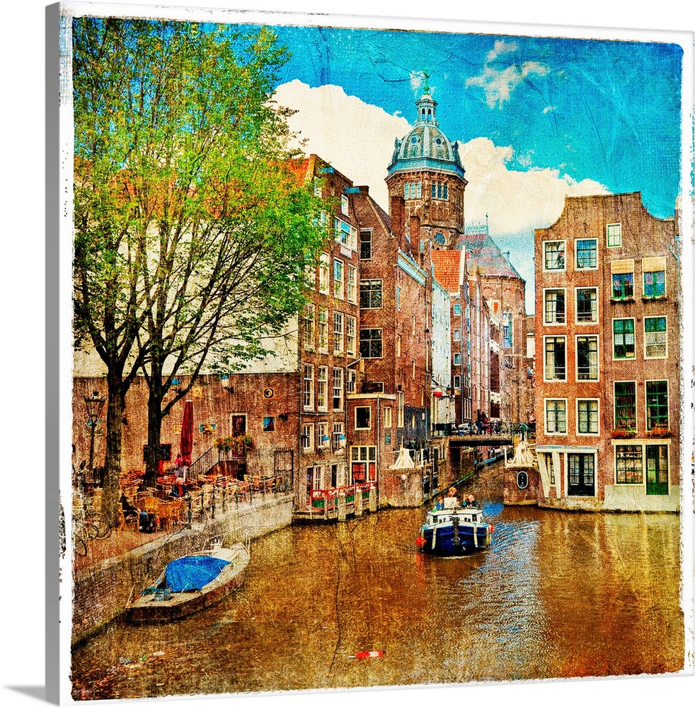 Amsterdam - artwork in painting style