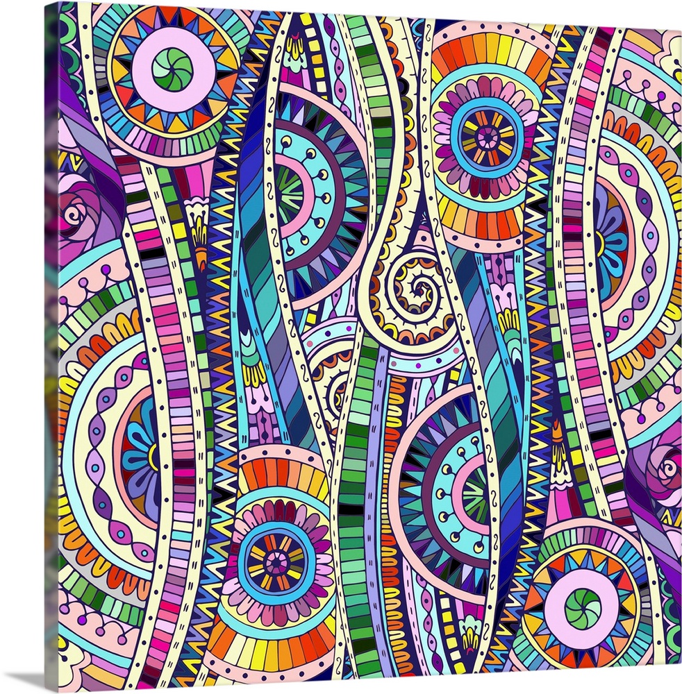 Colorful abstract mosaic artwork.
