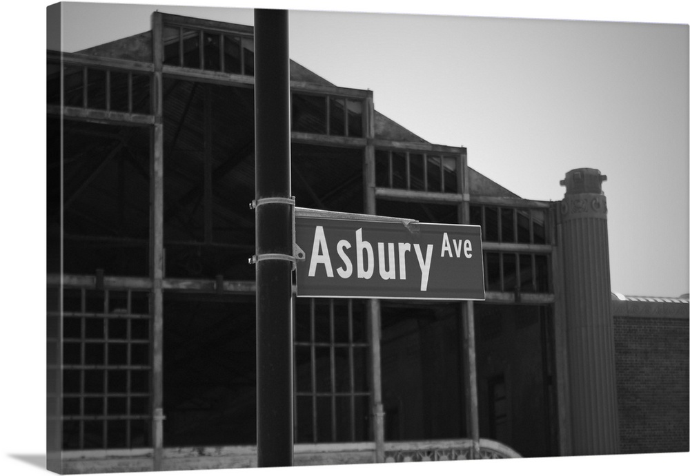 Asbury Avenue street sign in Asbury Park, NJ.