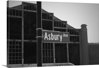 Asbury Avenue Street Sign In Asbury Park, NJ