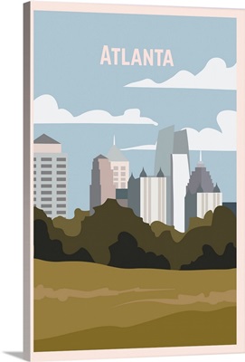 Atlanta Modern Vector Travel Poster