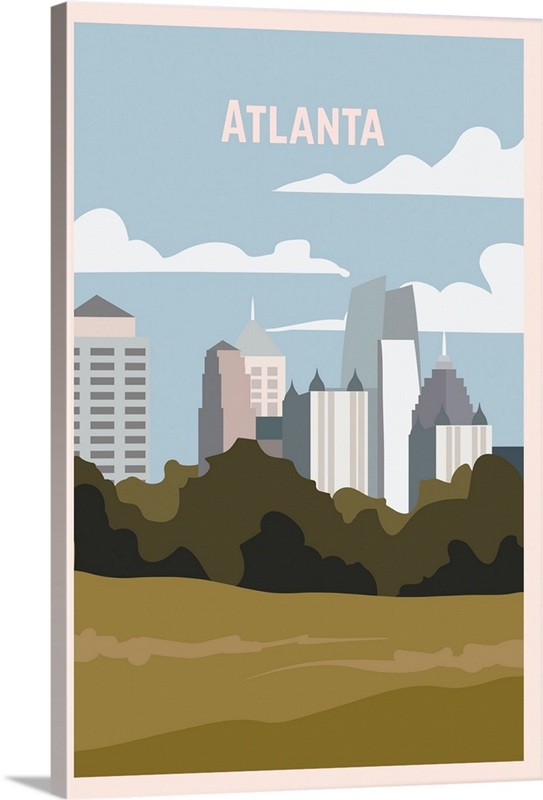 Atlanta Modern Vector Travel Poster | Great Big Canvas