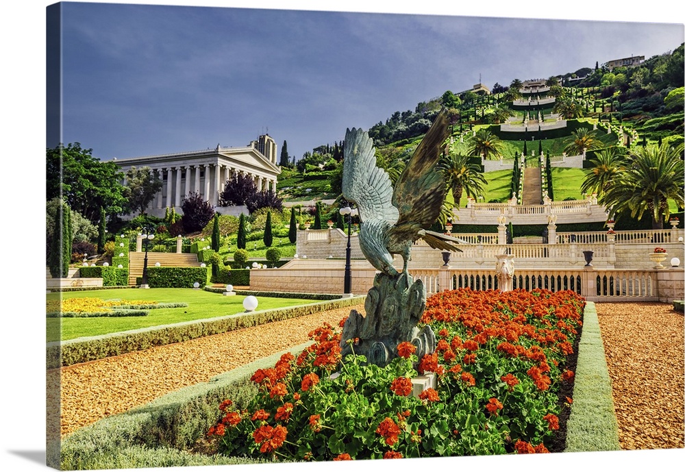 Bahai Gardens And Temple On The Slopes Of The Carmel