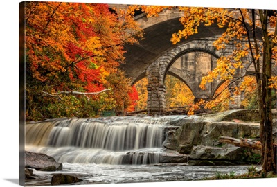 Beautiful Berea Falls In Autumn, Ohio