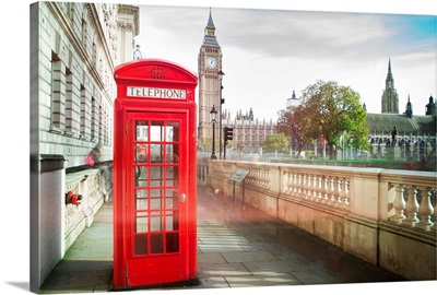 Big Ben And Red Phone Cabine