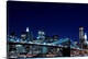 image thumbnail of Brooklyn Bridge and Manhattan Skyline At Night, New York City.