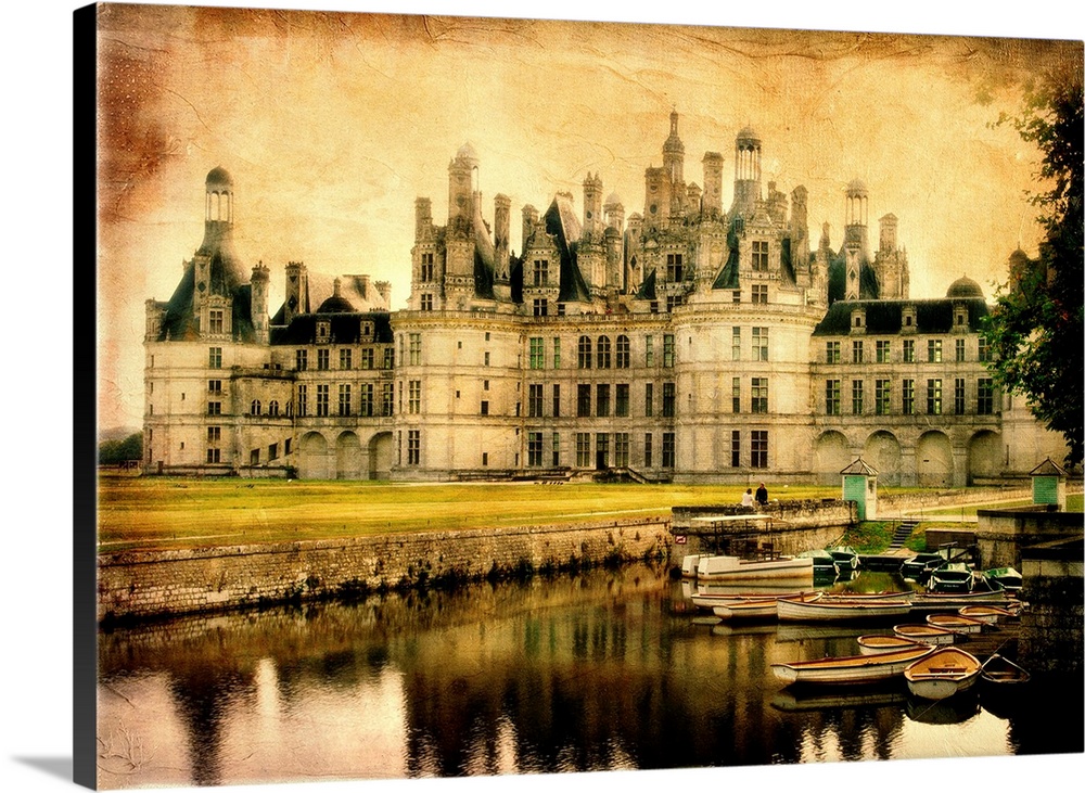 Chambord castle - artistic retro styled picture