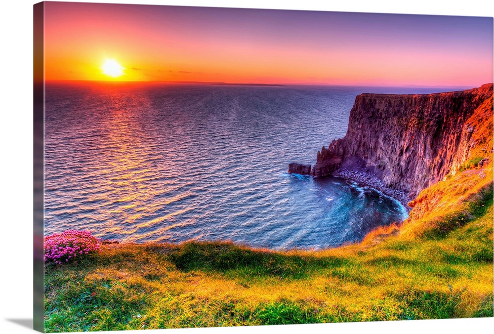 Cliffs of Moher at sunset, Co. Clare, Ireland.