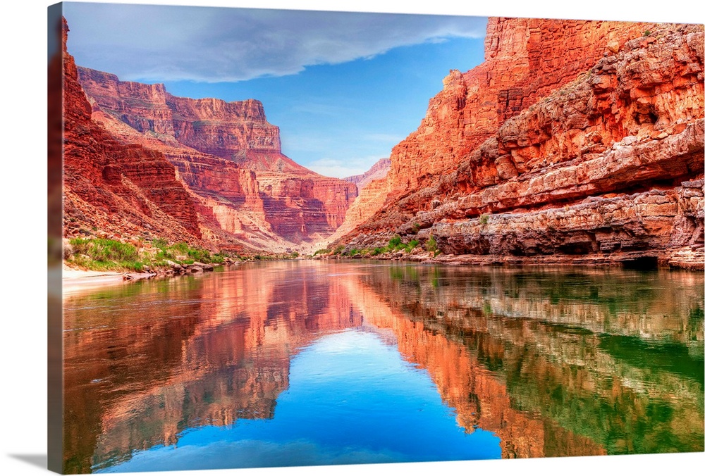 Reflection of Grand Canyon in Colorado River.