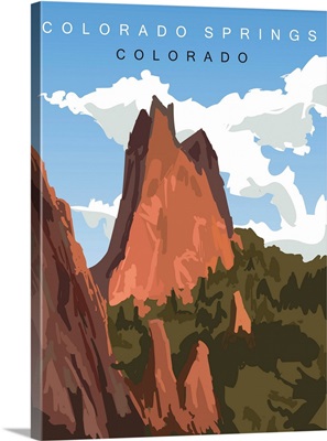 Colorado Springs Modern Vector Travel Poster