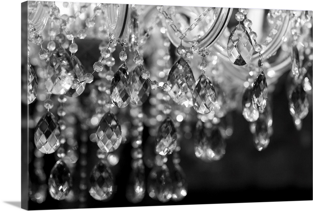 Chrystal Chandelier Close-up. Glamour Background With Copy Space