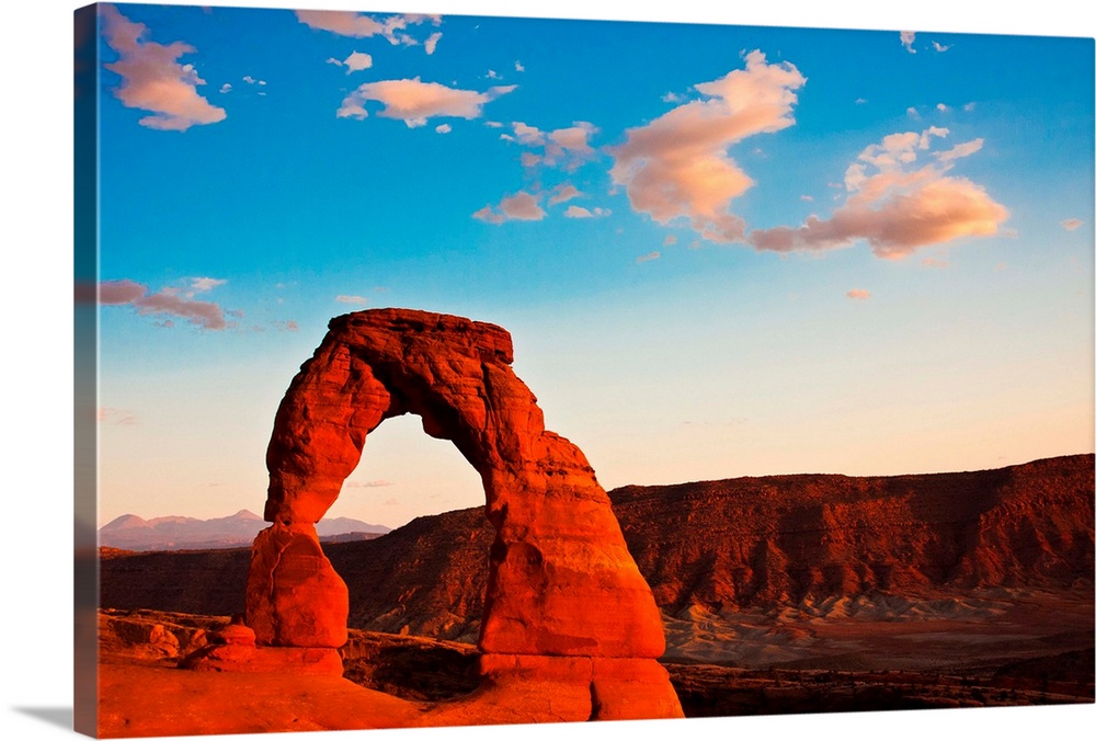 Dedicate Arch at Sunset in Arches National Park, Utah.