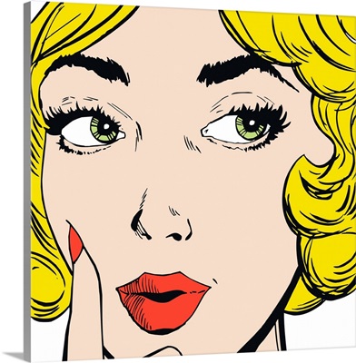 Face Of A Beautiful Woman in a pop art style