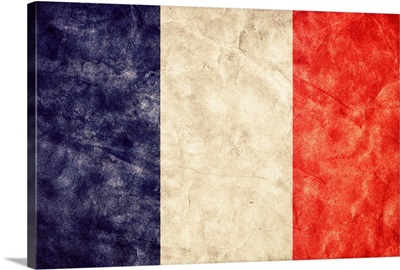 French flag in a grunge style