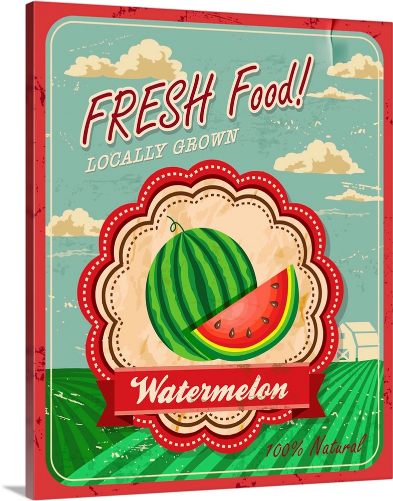 Retro Fresh Food Poster Design