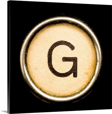 G - Black Typewriter Key Letter Art