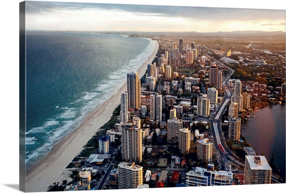 City Gold Coast, Queensland, Australia. The city is well-known as luxury resort in Australia.