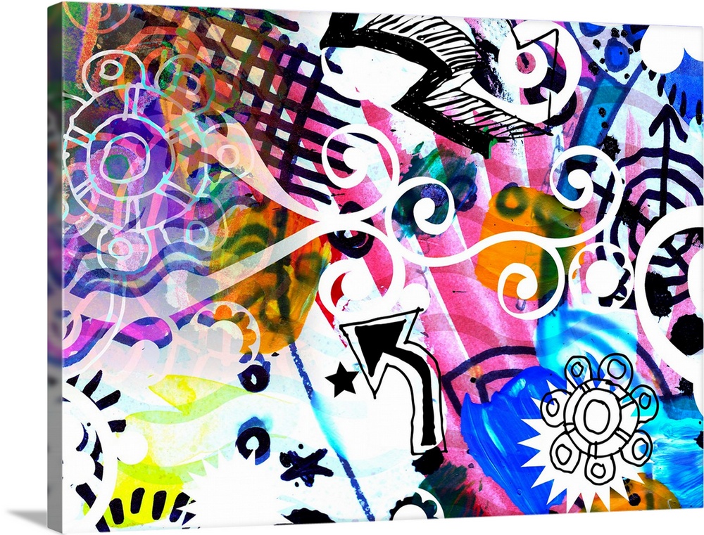 abstract background, color painted graffiti
