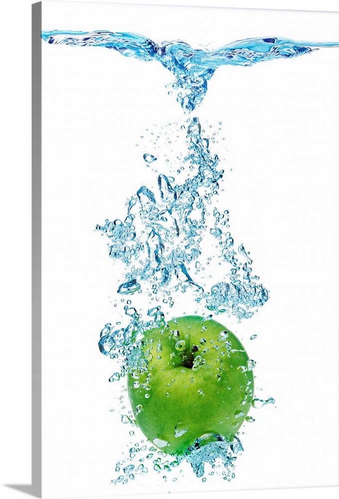 Green Apple In Water