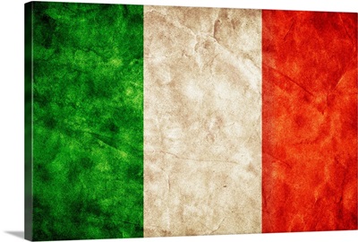 Italian flag in a grunge style