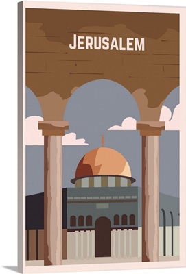 Jerusalem Modern Vector Travel Poster