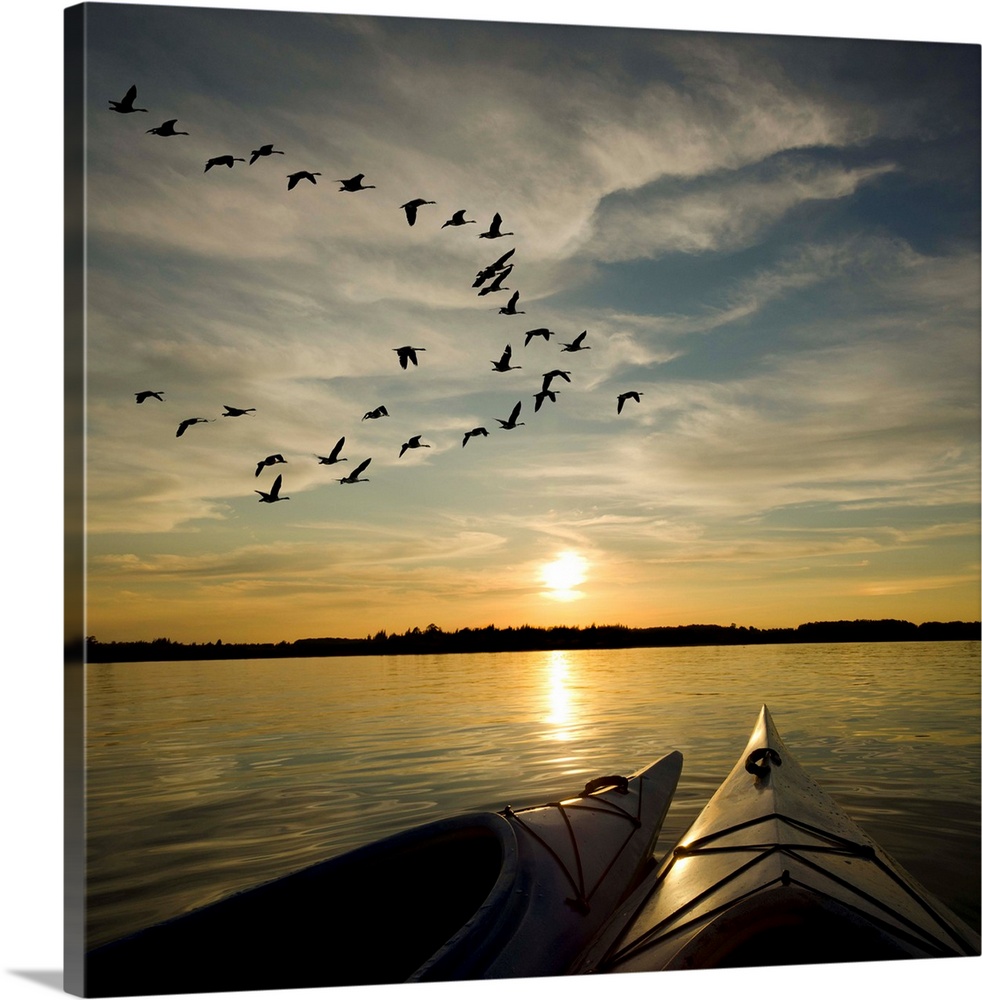 Kayaks On Lake Ontario Sunset