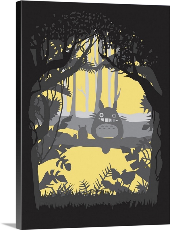 Laser Cut Totoro Wall Art, Canvas Prints, Framed Prints, Wall Peels