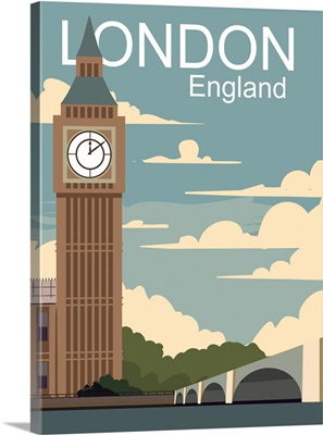London Modern Vector Travel Poster