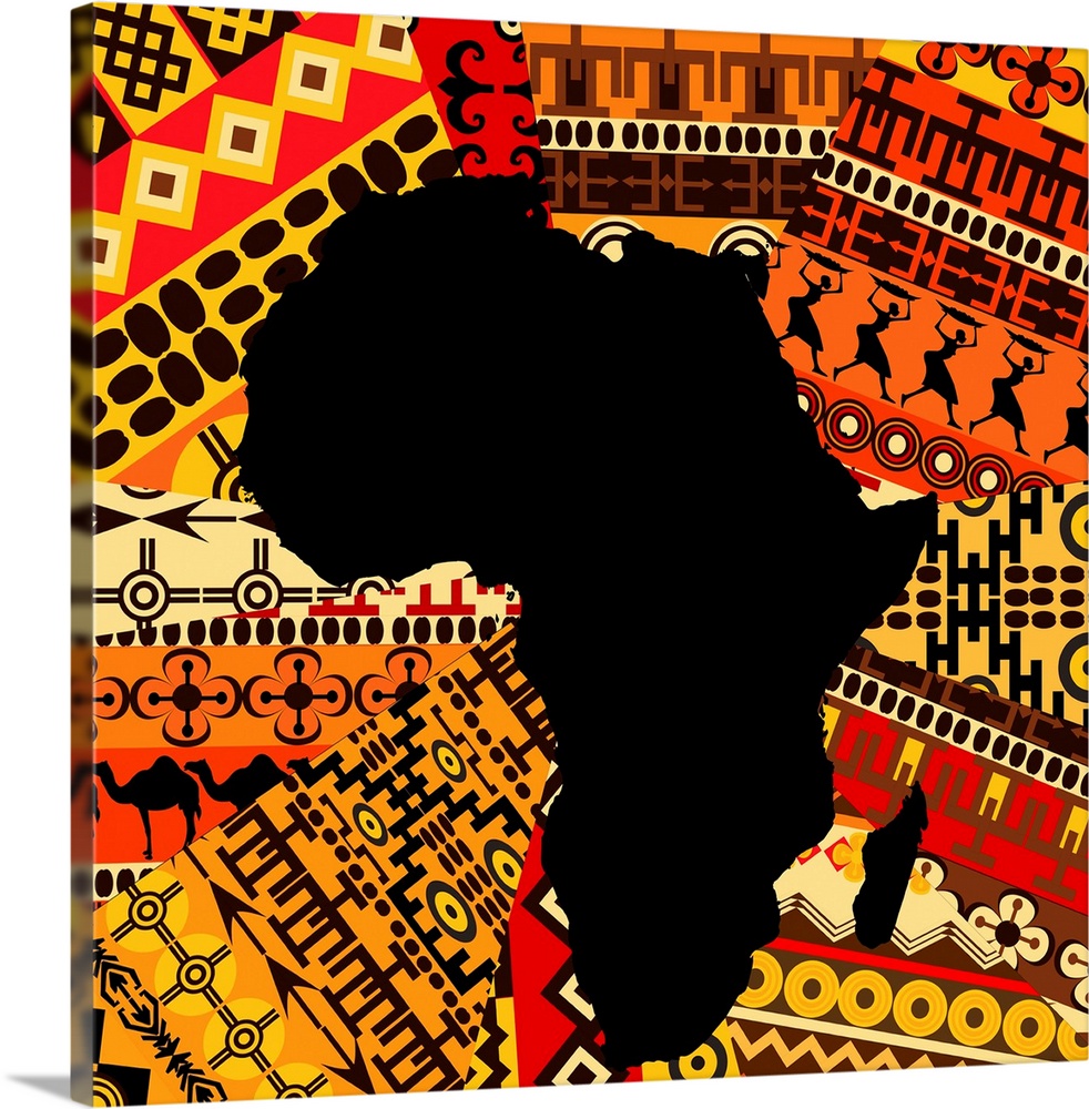 Africa Map On Ethnic Background