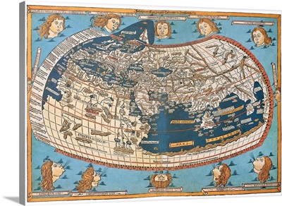 Map of the world after Claudius Ptolemy's work, Egyptian-Roman