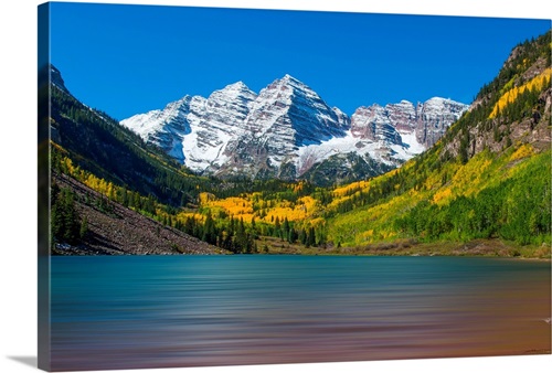 Maroon Bells In Autumn, Colorado 