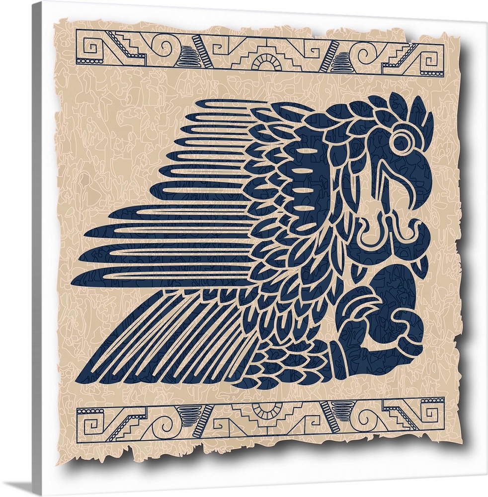 the vector mayan and inca tribal on old paper