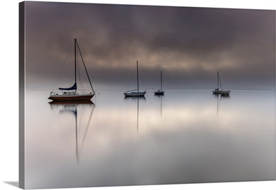 Misty Morning Sunrise At Koolewong Waterfront, Australia