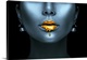 image thumbnail of Model With Gold Paint Dripping From Her Lips