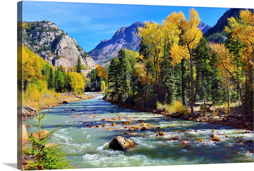 Nature Mountains Grass High Quality wall Art poster Choose your Size River 