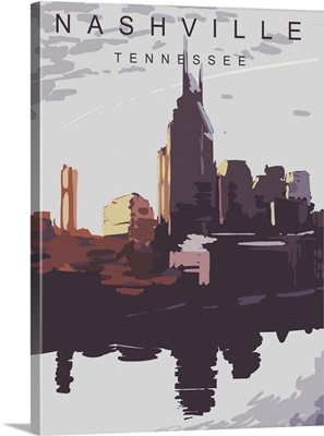 Nashville Modern Vector Travel Poster