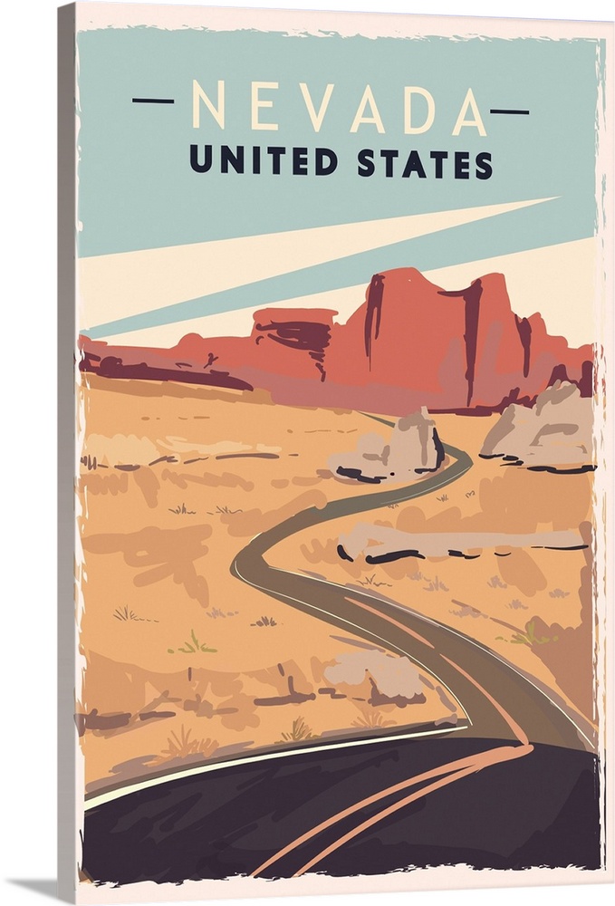 Nevada Modern Vector Travel Poster