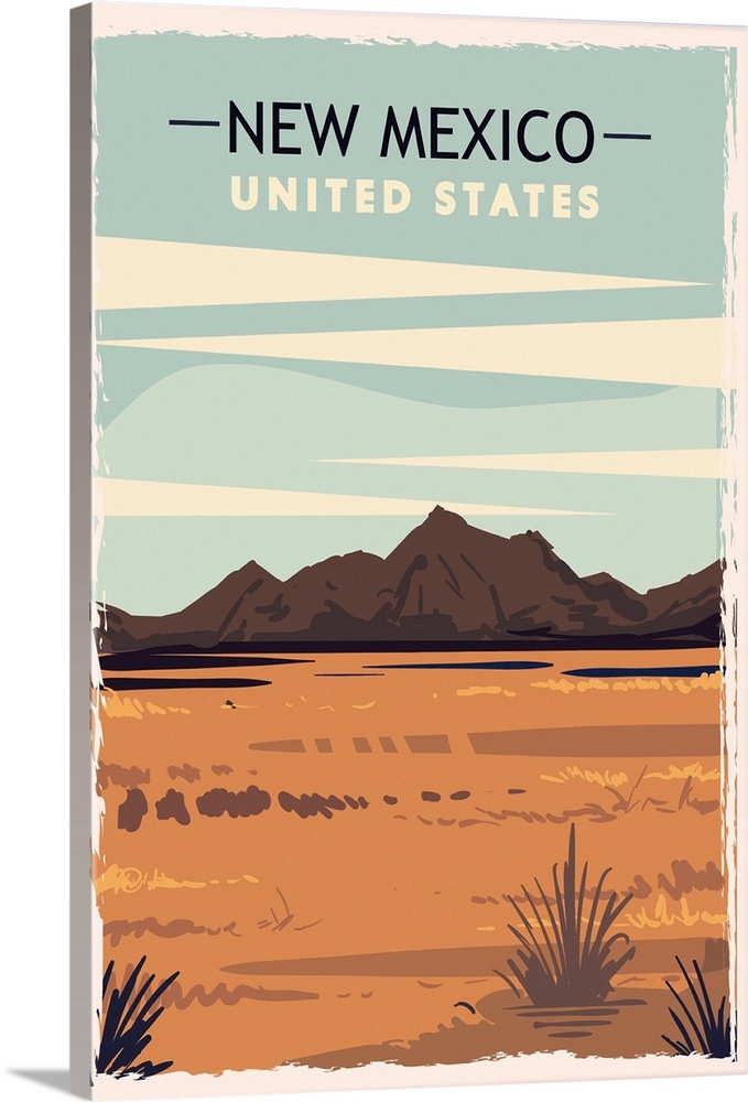 New Mexico Modern Vector Travel Poster