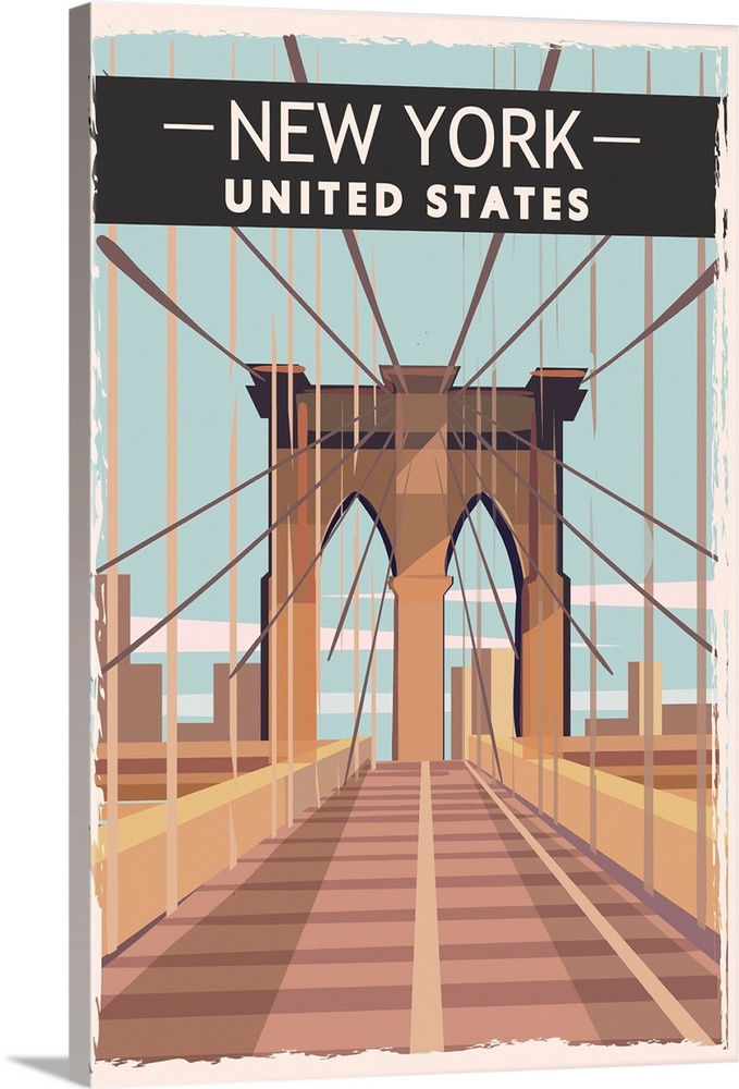 New York, Modern Vector Travel Poster
