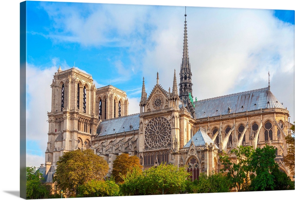 Notre Dame de Paris cathedral France. The most popular city landmark.
