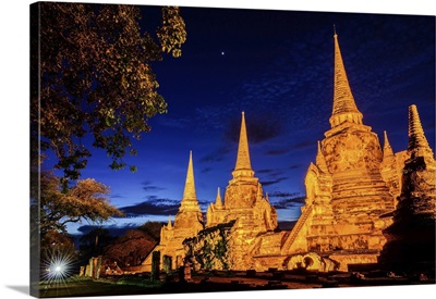 Old Temple Architecture , Wat Phra Si Sanphet At Ayutthaya, Thailand