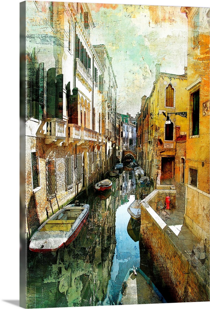 pictorial Venetian streets - artwork in painting style