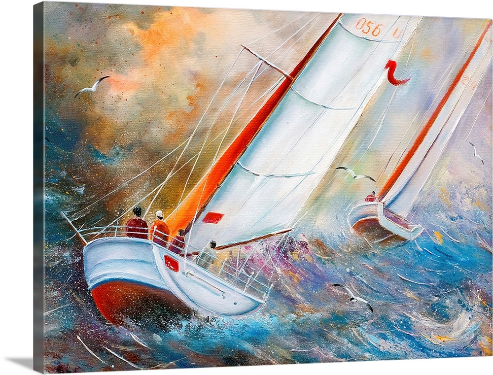 Sea regatta at a gale