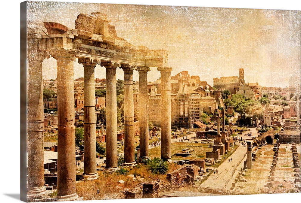 Roman Forums  - artistic retro styled picture