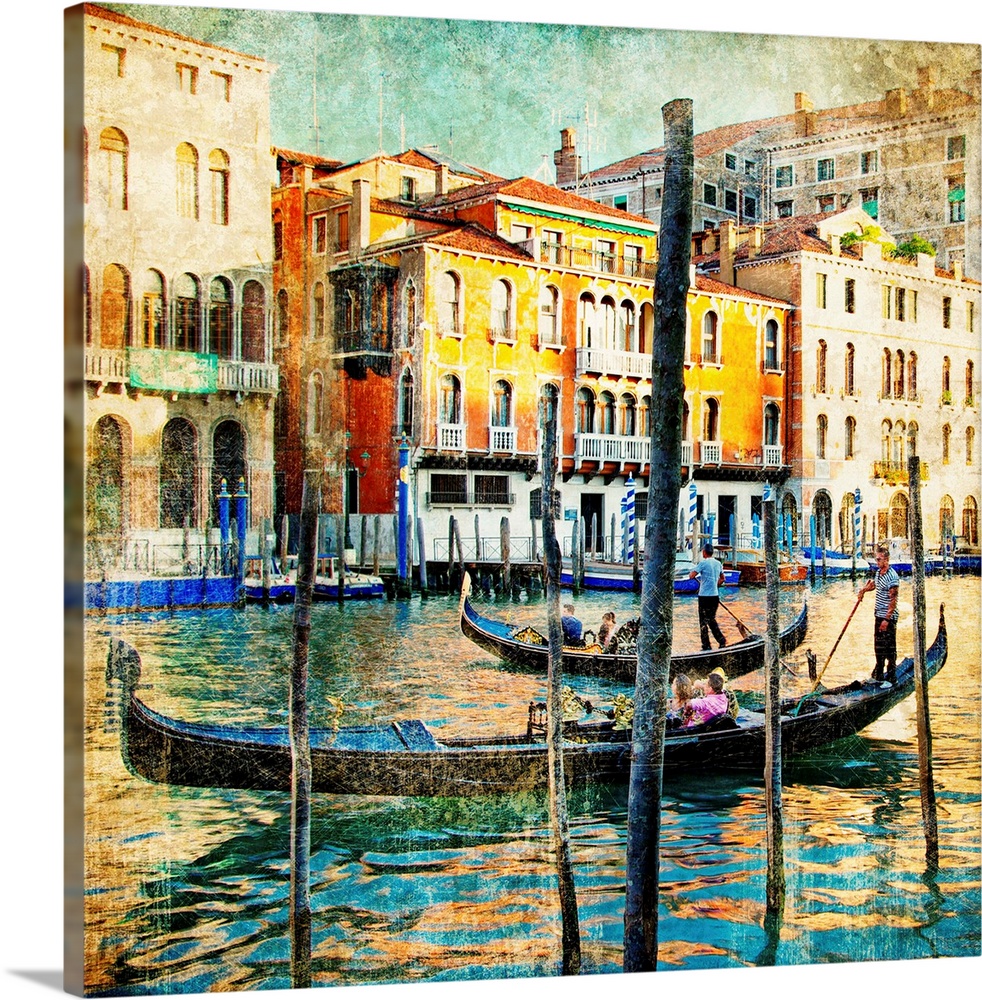 romantic venice - artwork in painting style