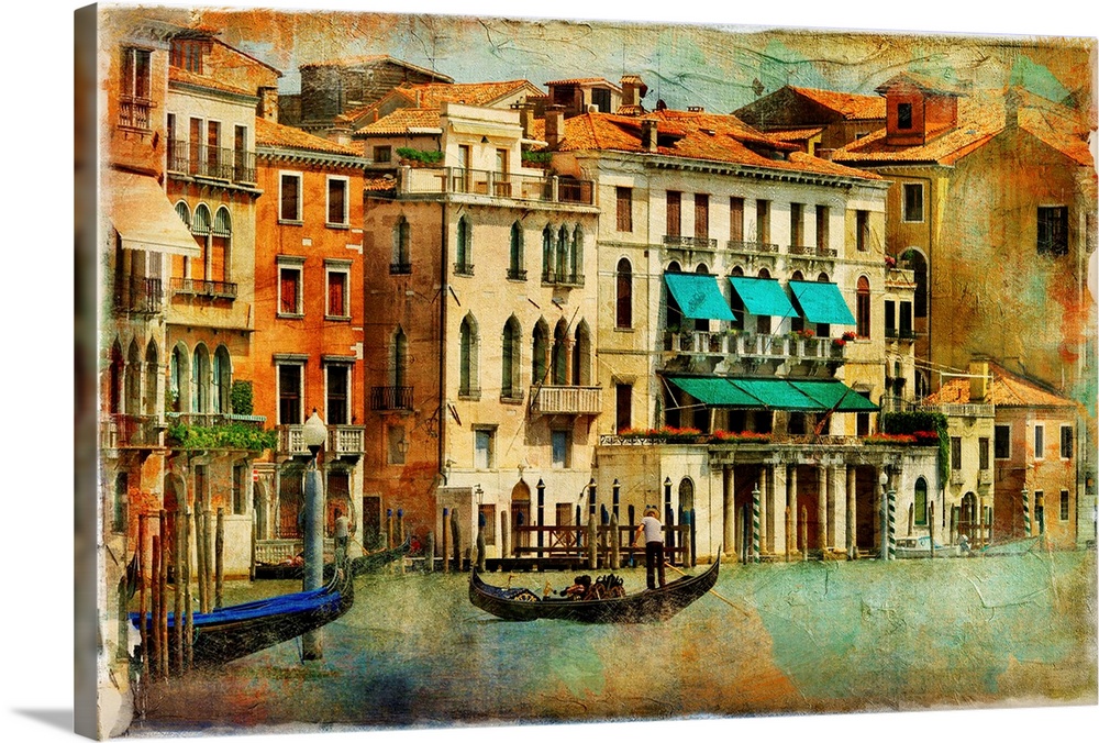romantic Venice - artwork in painting style