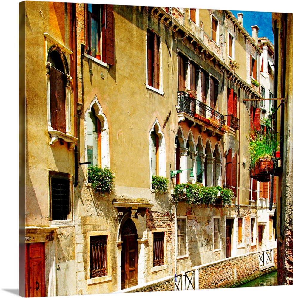 colors of romantic Venice- painting style series - architecture