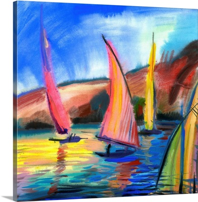 Sailboats in the Sea